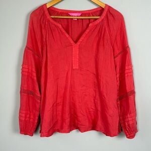 Lilly Pulitzer Emray Linen Tunic Top. Size XS.